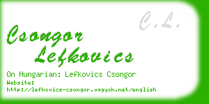 csongor lefkovics business card